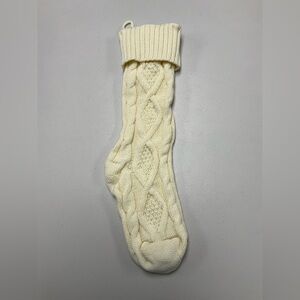 Christmas Stocking Cream Cable Knit Sock